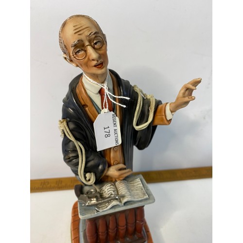 178 - Vintage Capodimonte figure of a lawyer signed 