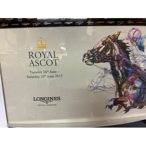 15 - Longines watches official sign and sponsor from Royal Ascot 2012 measuring 63 x 65 cms