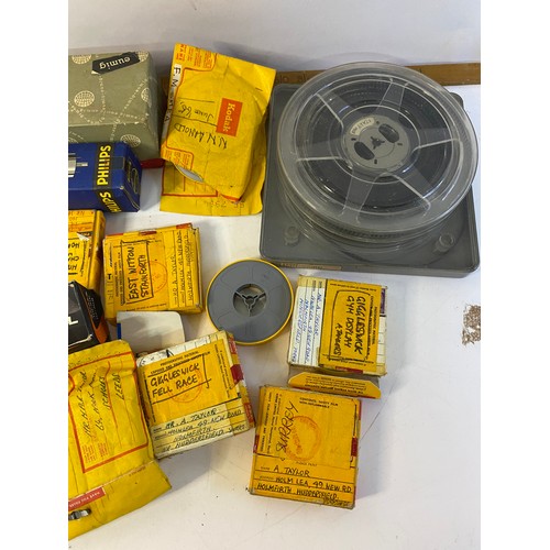 26 - Box of vintage cine reels.