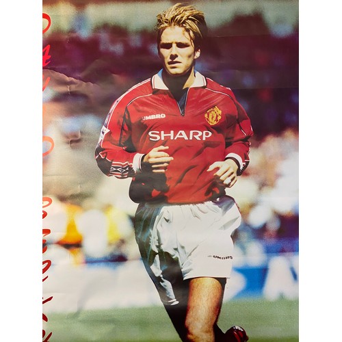 30 - 2 x Large Man Utd posters. 1998-99 measuring 140 x 100 cms