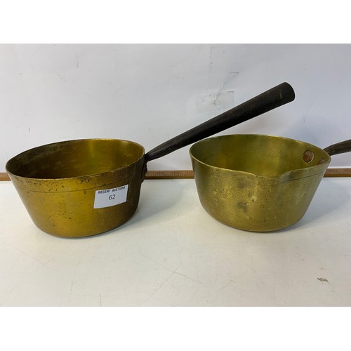 62 - Trio of Brass pans