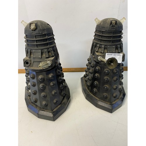 67 - 4 x Doctor Who 'Daleks', spares or repair tallest standing 27 cms tall