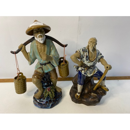 88 - 6 x Chinese figures, largest measures approx 30 cms