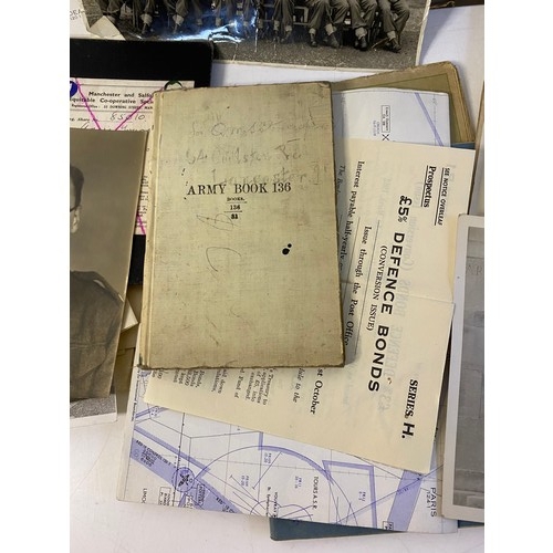 40 - Box of Military ephemera including photo's and documents.