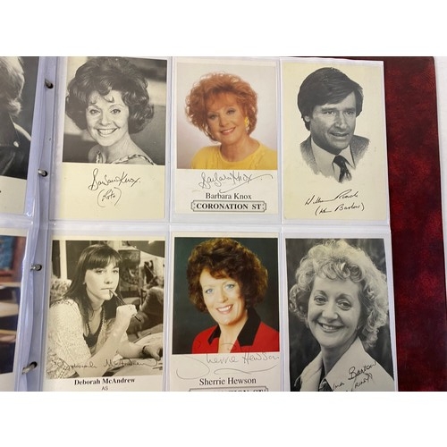 46 - Postcard and photo album of the stars of Coronation St, Emmerdale and Eastenders.