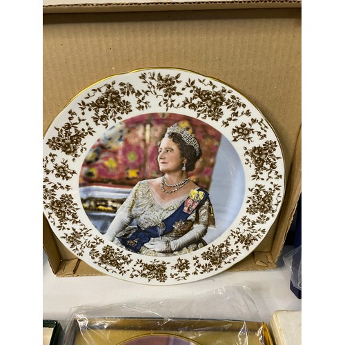 338 - Selection of 6 x boxed Royal Commemorative limited edition plates. Makes include Grafton, Crown Staf... 