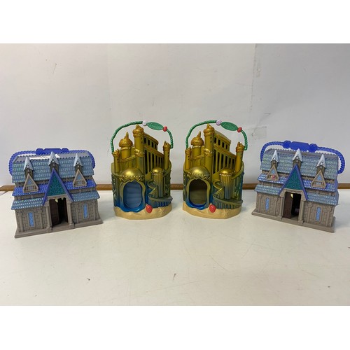 346 - 2 x Disney Collection 'Little Mermaid' micro playset and 2 x 'Frozen' castle with some figures