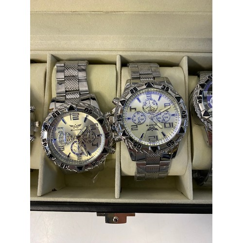 352 - Selection of 6 x Zhowe watches in display case