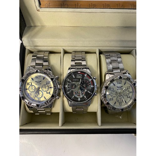 352 - Selection of 6 x Zhowe watches in display case