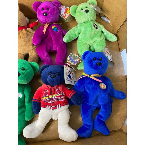 355 - Collection of 10 x TY beanie babies