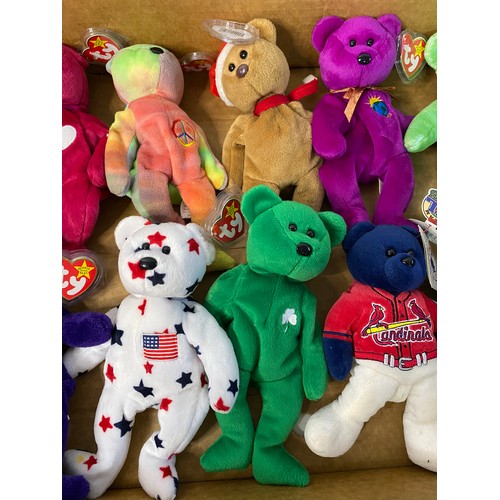 355 - Collection of 10 x TY beanie babies