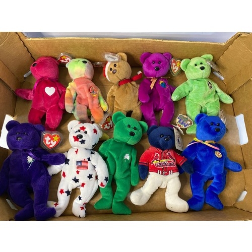 355 - Collection of 10 x TY beanie babies