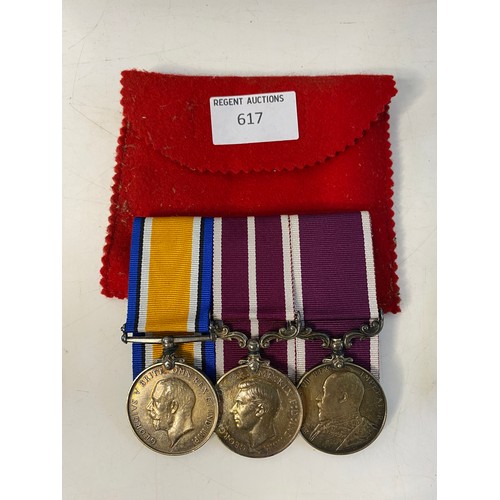 617 - WW1 medal group awarded to James Collier Nickeas including long service and good conduct, meritoriou... 