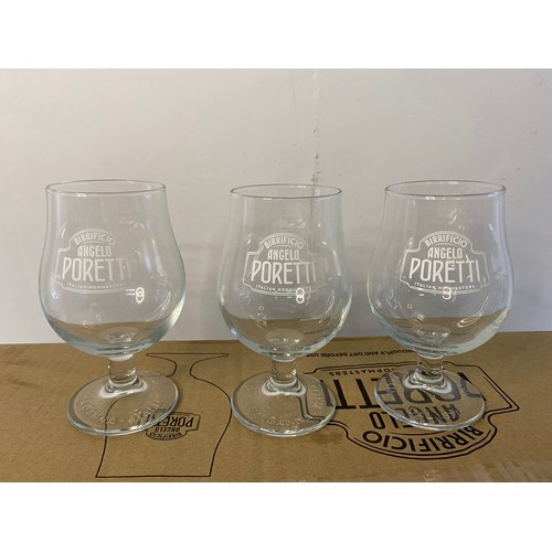 102 - Box of 24 Birrificio Angelo Poretti 2/3 pint glasses.