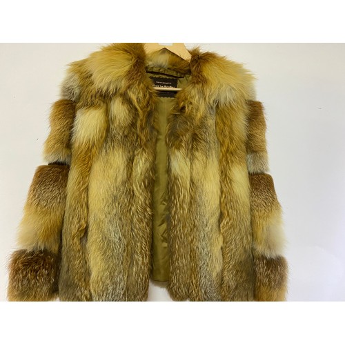 120 - Vintage fox fur coat and hat in excellent condition