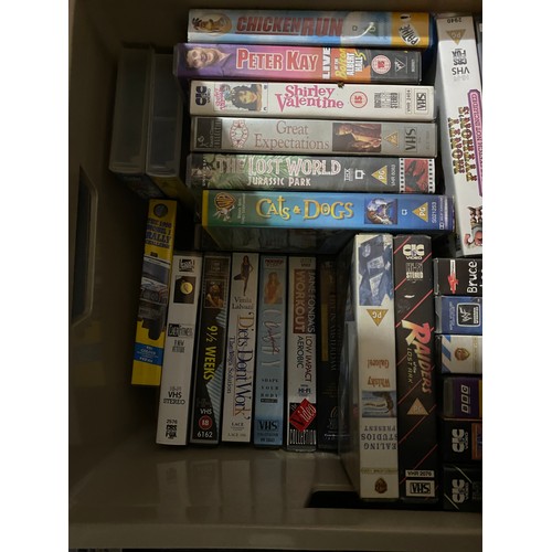 124 - Quantity of VHS tapes including music, stand up, kids, exerise and others.