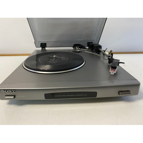 127 - Sony PS-J20 turntable separate tested and working.