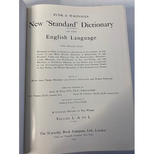 130 - The New Standard Dictionary of the English Language volumes 1 & 2 dated 1947.