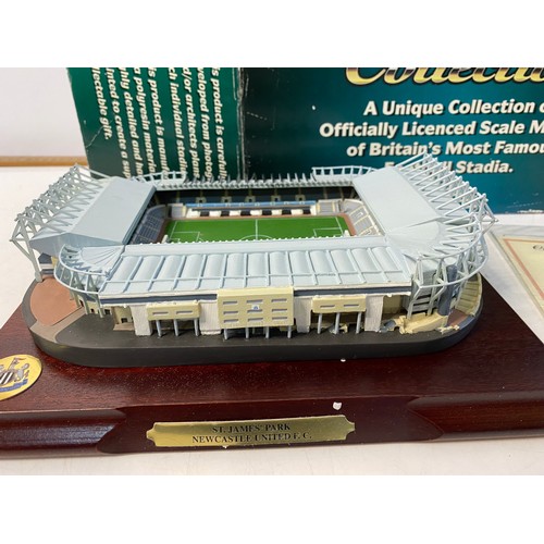 135 - Boxed Premier Collectables model of St James' Park Newcastle Utd football stadium.