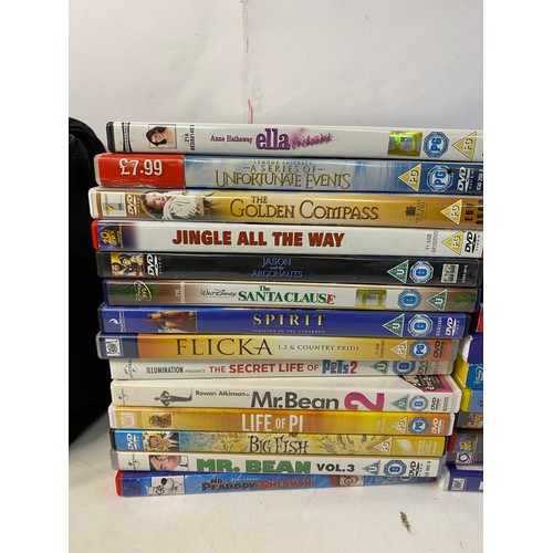 138 - Venturer in car DVD system in working order plus a selection of family DVDs