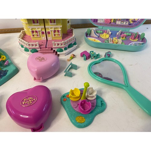 140 - Box of vintage Bluebird Polly Pocket toys.