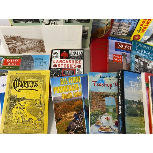 156 - Box of local history books from Lancashire, Cumbria and Manchester.