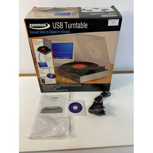 167 - Zennox USB turntable.