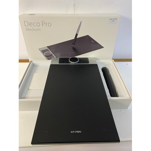 179 - Boxed XP-Pen Deco Pro Medium digitizer graphic tablet.