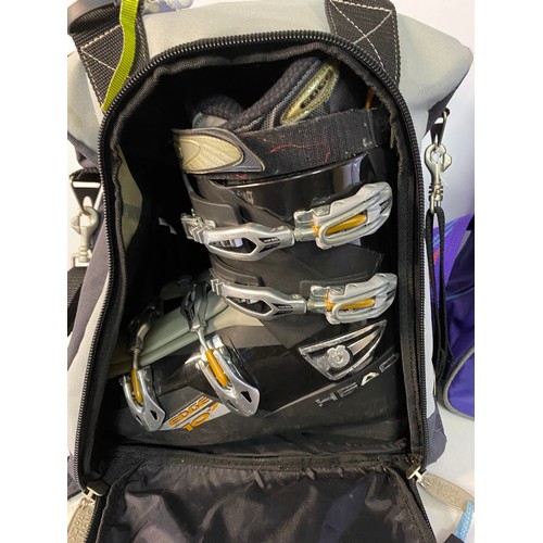 182 - 2 Pairs of Ski boots from Salomon Rush and Head Superheat 3. Both with carry bags.