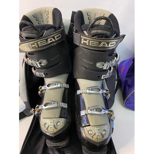 182 - 2 Pairs of Ski boots from Salomon Rush and Head Superheat 3. Both with carry bags.