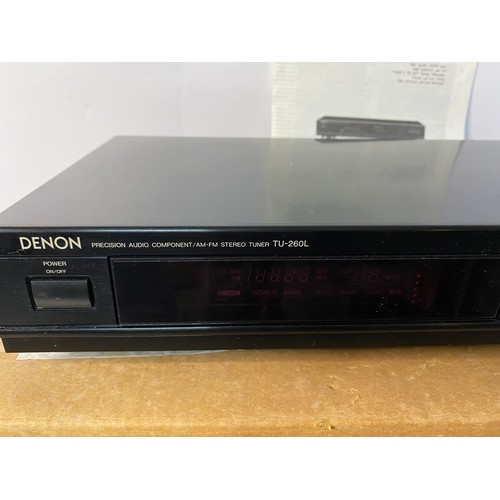 198 - Denon TU-260L AM/FM stereo tuner in box and working.