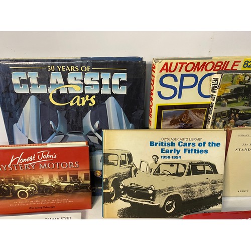 219 - Selection of books, some vintage, on cars and motoring.