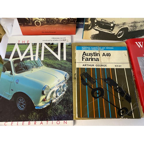 219 - Selection of books, some vintage, on cars and motoring.