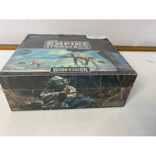 419 - Topps Star Wars The Empire Strikes Back Widevision sealed box of complete 24 sealed packets made in ... 