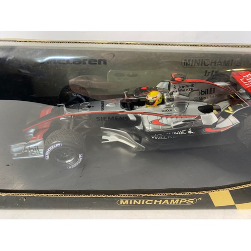 434 - Boxed Pauls Model Art Minichamps 2006 Mclaren Mercedes MP4-21 Lewis Hamilton limited edition 1:18 sc... 