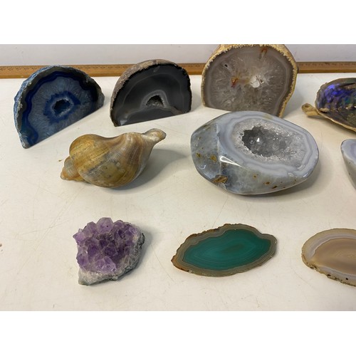 231 - Selection of rocks, geodes and shells