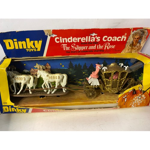 237 - Selection of vintage toys including Dinky Cinderella's Coach plus some vintage Noddy books.