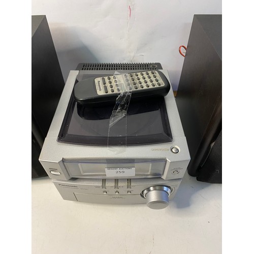 259 - Panasonic SA-PM01 CD micro system, in working order.