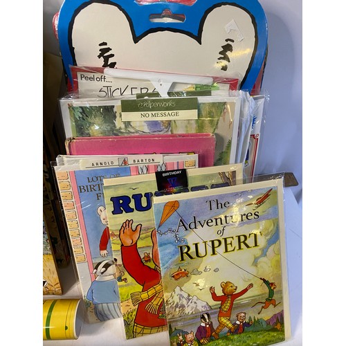 263 - Assortment of vintage Rupert collectables including puzzles, books, toys and letters.