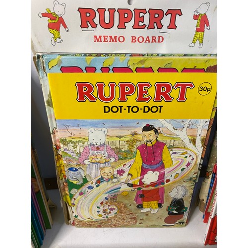 263 - Assortment of vintage Rupert collectables including puzzles, books, toys and letters.