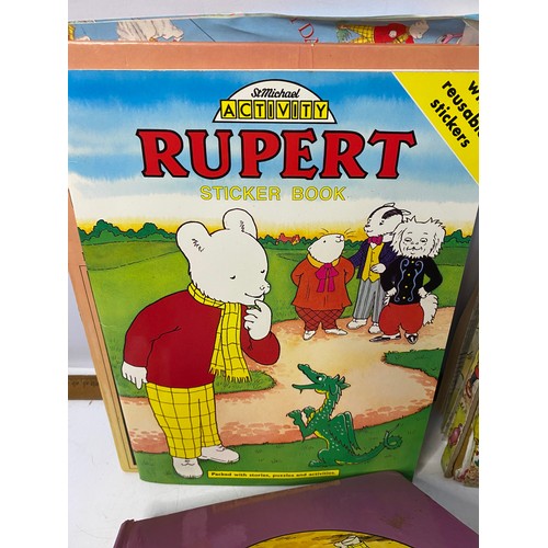 263 - Assortment of vintage Rupert collectables including puzzles, books, toys and letters.