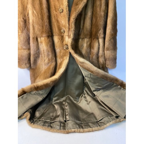 266 - Vintage mid length mink fur coat in excellent condition.