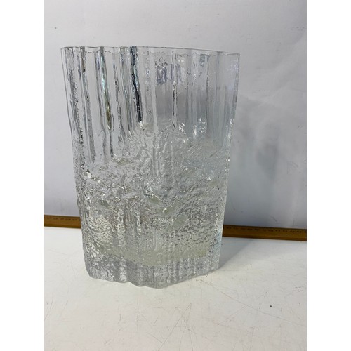 278 - Vintage Pinus glass vase by Tapio Wirkkala for Iittala 23cms tall