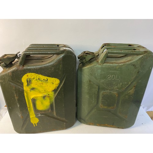 372 - 2 x metal 20l jerry cans