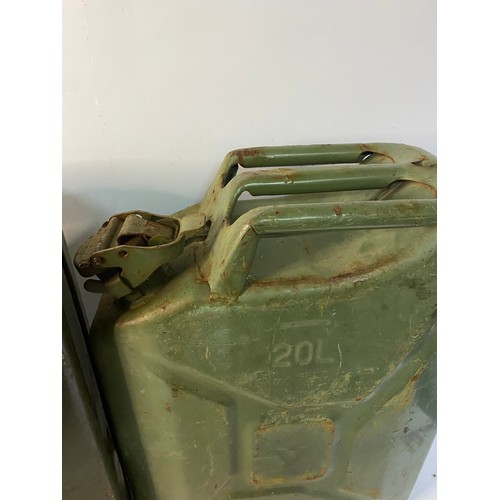 372 - 2 x metal 20l jerry cans