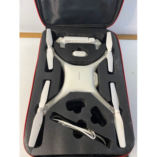 389 - Sansisco white drone in carry case.