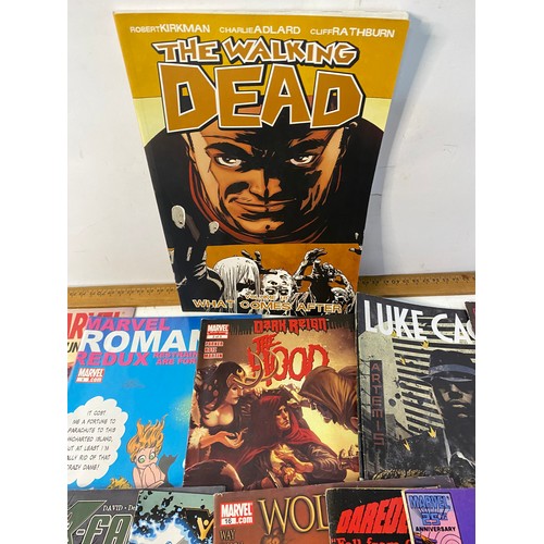 496 - Selection of Marvel comics including Walking Dead What Comes After, Daredevil, Wolverine, X-Factor a... 