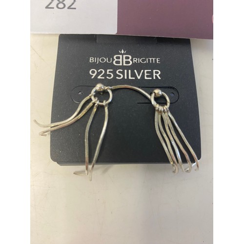 282 - 925 silver necklace and ear-rings