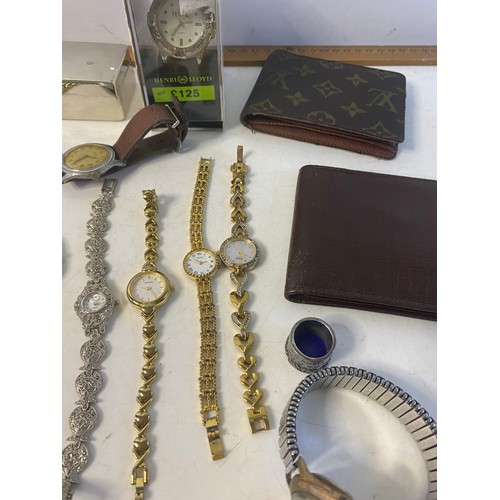 283 - Assortment of jewellery including watches, gents accessories and curios.