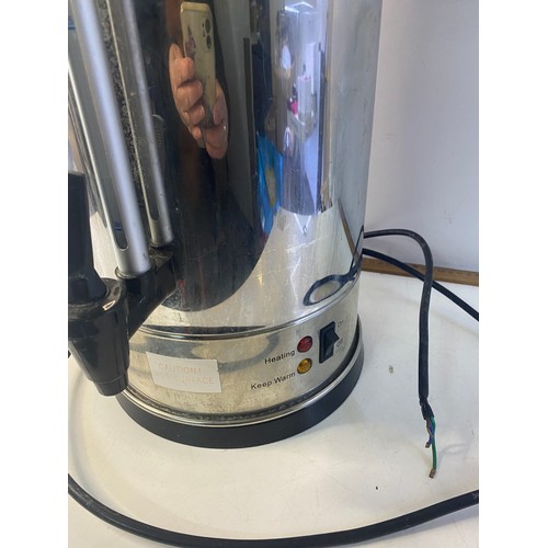 332 - Chrome tea urn, needs plug.